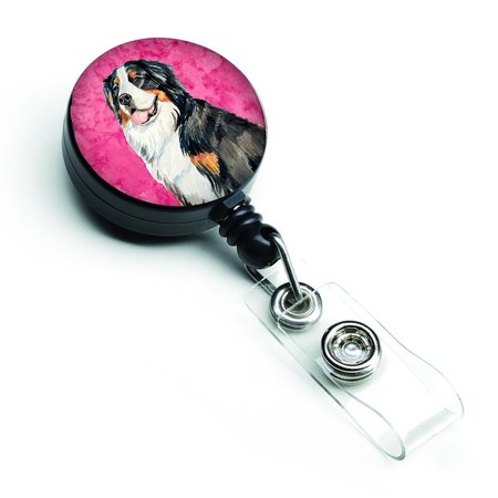 CAROLINES TREASURES Pink Bernese Mountain Dog Retractable Badge Reel LH9379PKBR